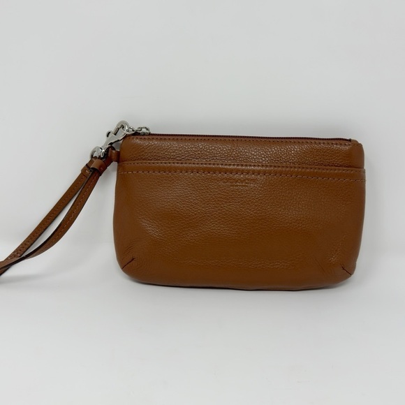Coach Brown Leather Park Collection Wristlet - Picture 1 of 6